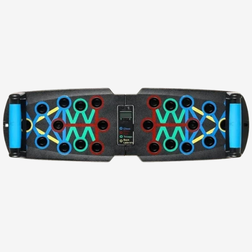 Planche de pompes intelligente SmartPush™ avec positions codées couleur pour musculation complète