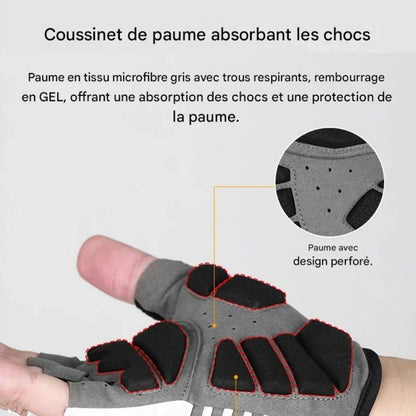 Gants de cyclisme antichoc avec coussinets GEL VeloFlex – confort route et VTT