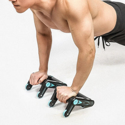 Roue abdominale pliable AbsGlide™ avec double roue de stabilité